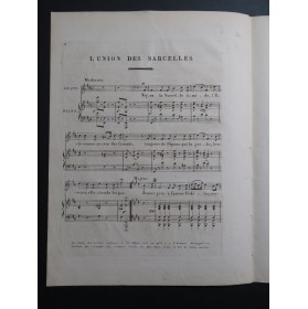 PANSERON Auguste L'Union des Sarcelles Chant Piano ca1840