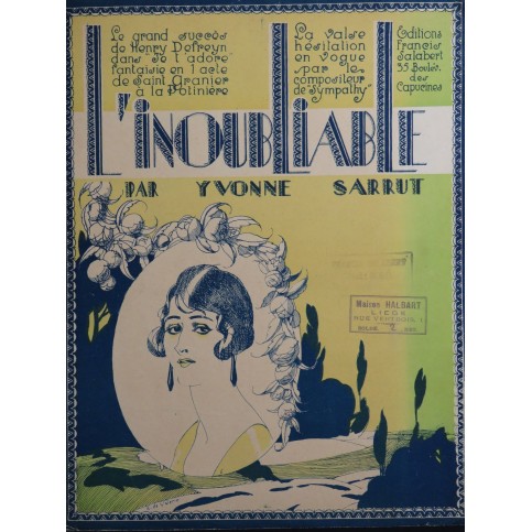 SARRUT Yvonne L'Inoubliable Piano 1921