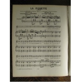 COLLIN Lucien La piquette Chant Piano XIXe