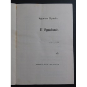 MYCIELSKI Zygmunt Symfonia No 2 Orchestre 1962