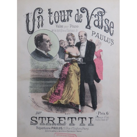 STRETTI R. Un Tour de Valse Piano XIXe siècle