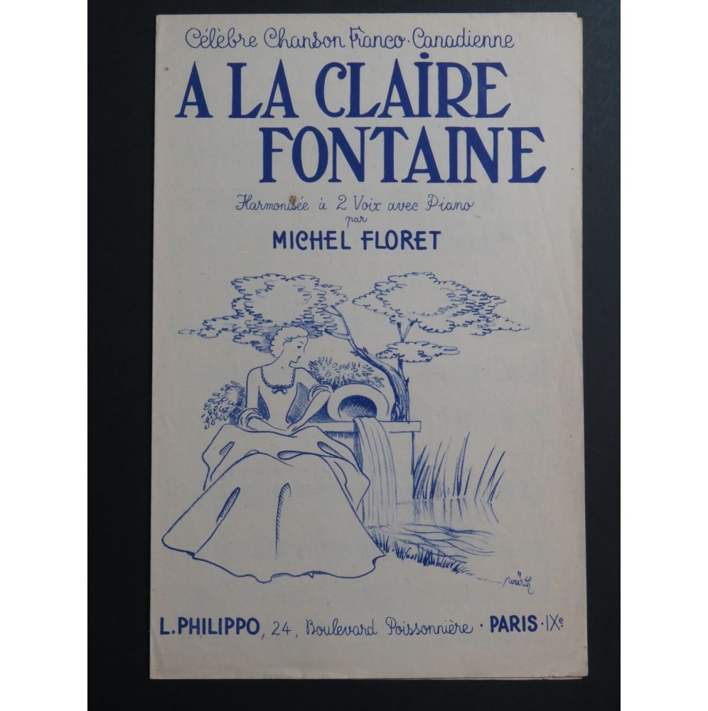 A la Claire Fontaine Michel Floret Chant Piano 1951