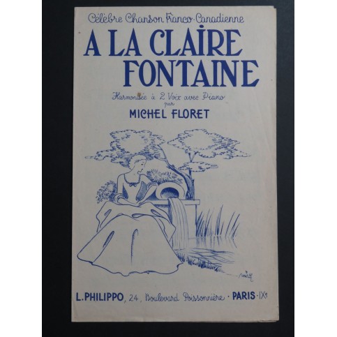 A la Claire Fontaine Michel Floret Chant Piano 1951