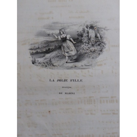 MASINI F. La Jolie Fille Chant Piano ca1830