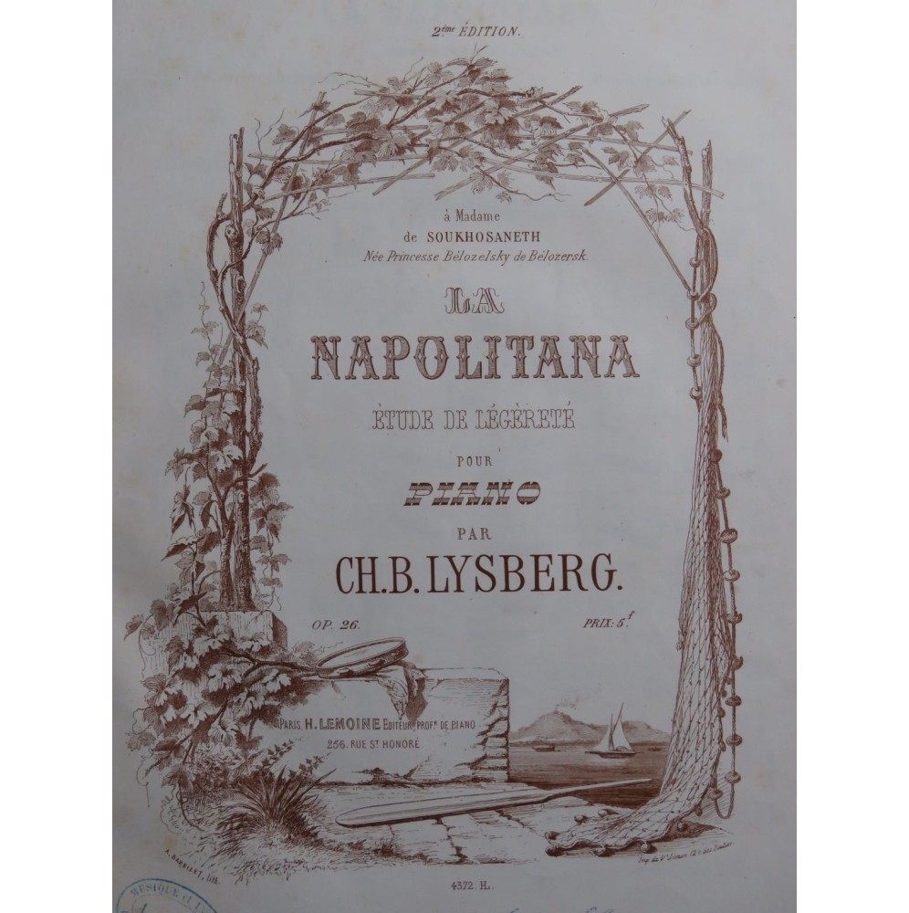 LYSBERG Ch. B. La Napolitana op 26 Piano ca1860