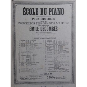 HUMMEL J. N. Concerto en La Bémol op 113 1er Solo Piano