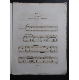 GLINKA Mikhaïl Mazurka Piano ca1840