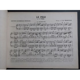 TREBUTIEN F. R. Le Polo Quadrille Piano Danse ca1877