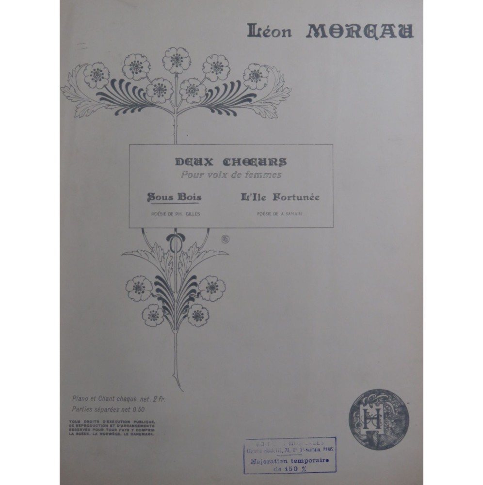 MOREAU Léon Sous Bois Chant Piano