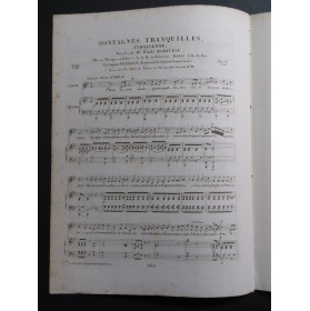 PANSERON Auguste Montagnes Tranquilles Chant Piano ca1830