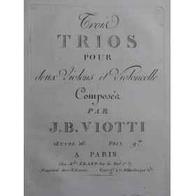 VIOTTI J. B. Trois Trios op...