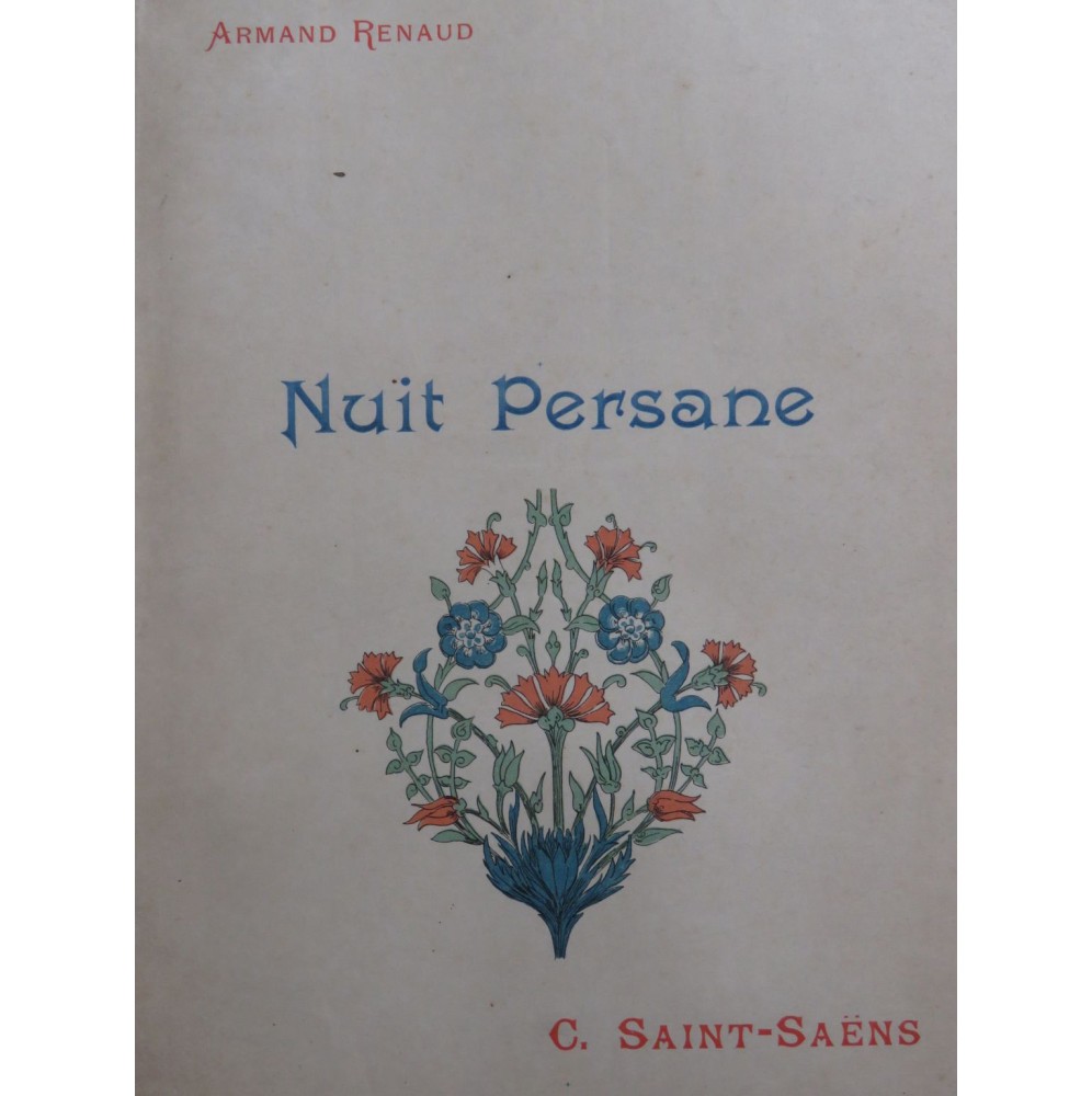 SAINT-SAËNS Camille Nuit Persane Piano Chant ca1893