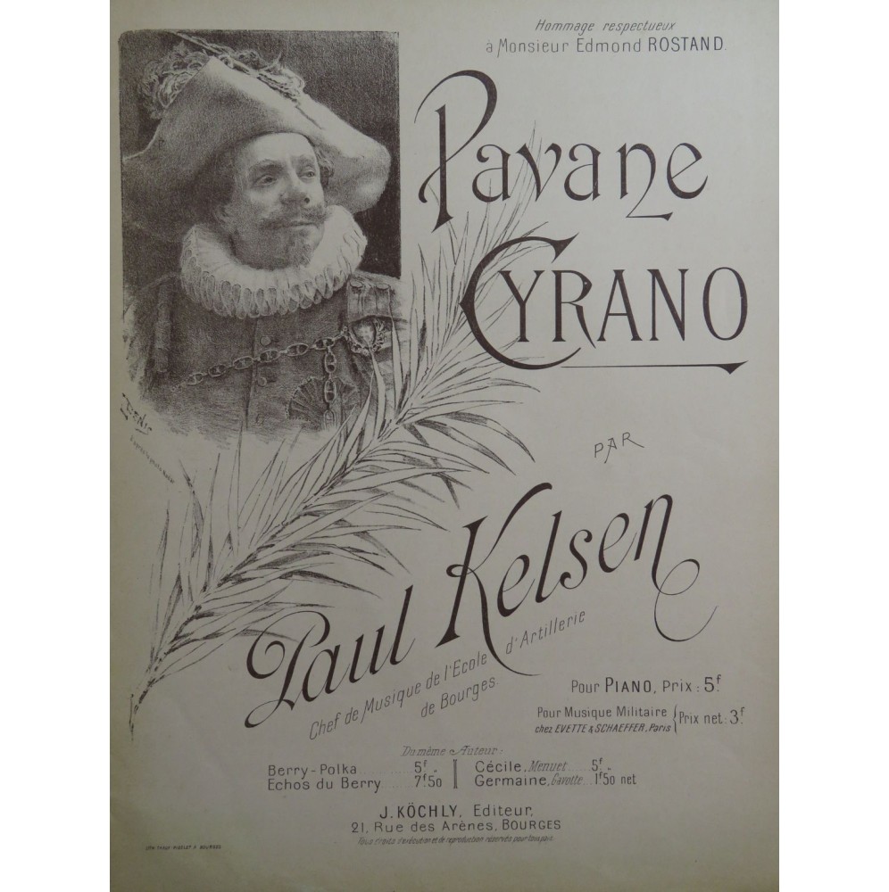 KELSEN Paul Pavane Cyrano Piano ca1900