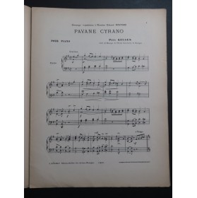 KELSEN Paul Pavane Cyrano Piano ca1900