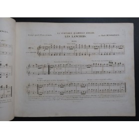 DESGRANGES Emile Les Lanciers Quadrille Danse Piano 4 mains ca1856