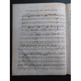 ANDRADE Auguste Le Refrain des Montagnes Chant Piano ca1830