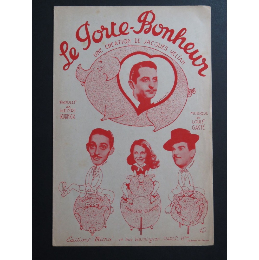 Le Porte Bonheur Louis Gasté Chant 1946