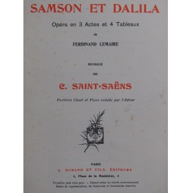 SAINT-SAËNS Camille Samson...