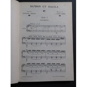 SAINT-SAËNS Camille Samson et Dalila Opéra Chant Piano ca1895