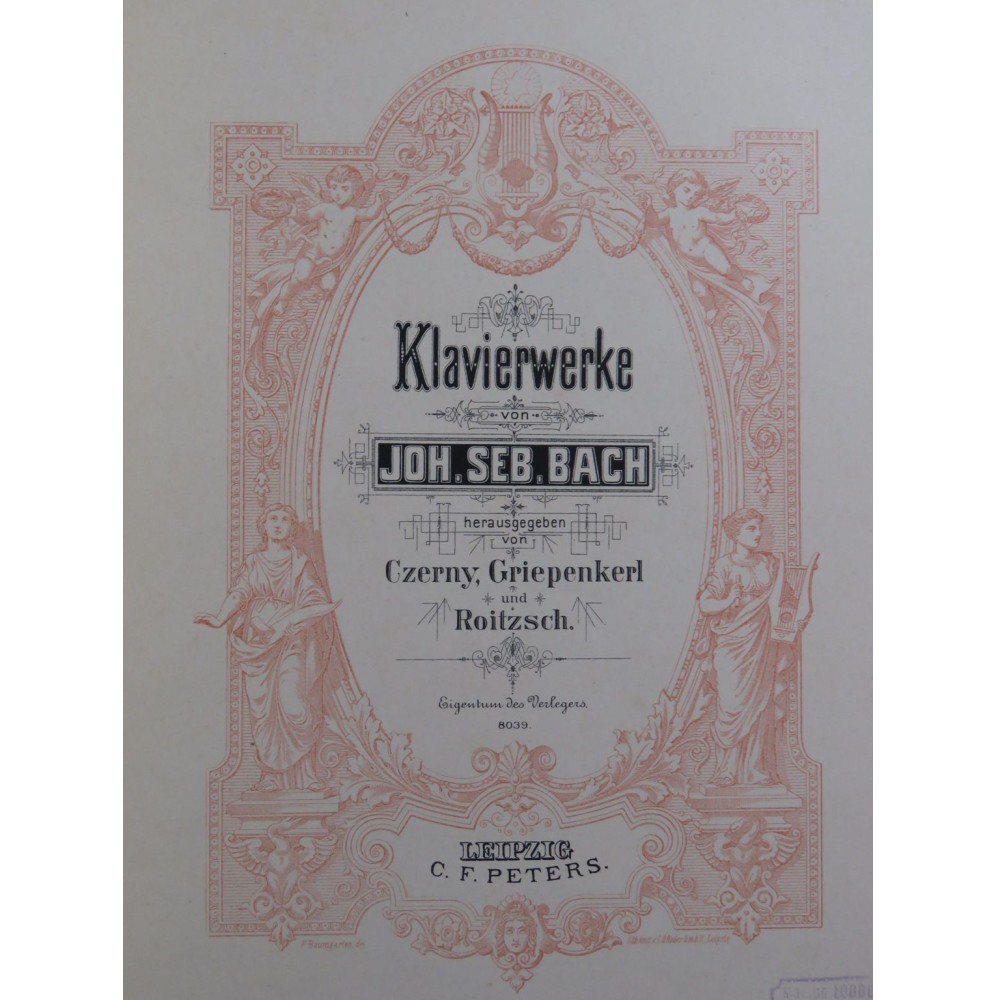 BACH J. S. Partitas No 4 à 6 Piano