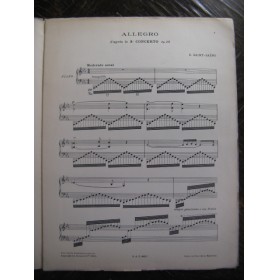 SAINT-SAËNS Camille Allegro Piano 1913