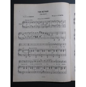 KATTO Gustave Ton Retour Piano ca1875