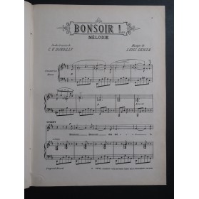 DENZA Luigi Bonsoir ! Chant Piano 1881