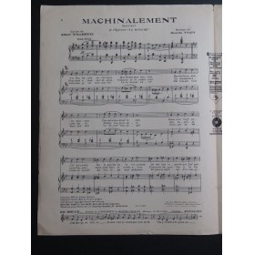 YVAIN Maurice Machinalement Chant Piano 1922