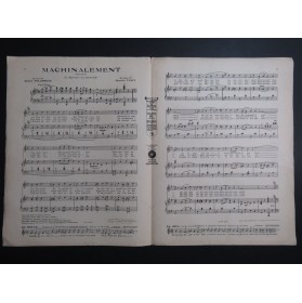 YVAIN Maurice Machinalement Chant Piano 1922