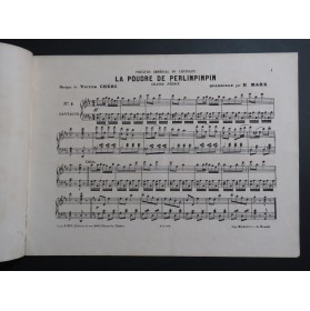 MARX Henri La poudre de Perlinpinpin Chéri Quadrille Piano ca1869