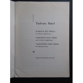 BAIRD Tadeusz Wariacje bez Tematu Orchestre 1963