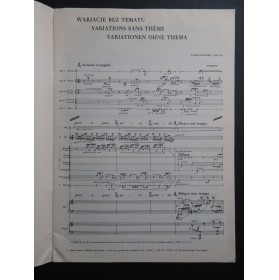 BAIRD Tadeusz Wariacje bez Tematu Orchestre 1963