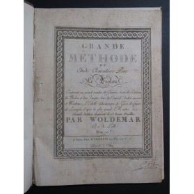 WOLDEMAR Michel Grande Méthode pour le Violon ca1802