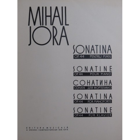 JORA Mihail Sonatina op 44 Piano 1963
