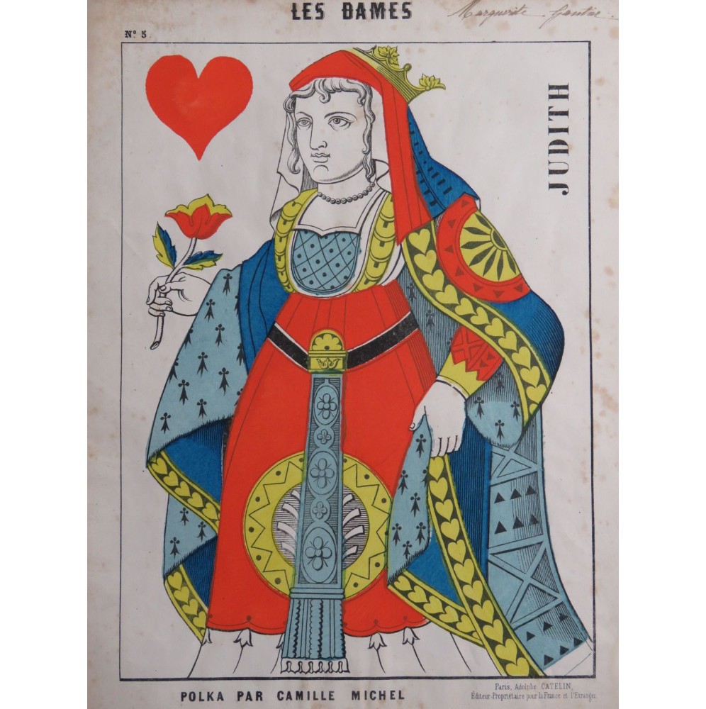 MICHEL Camille Polka de la Dame de Coeur Piano ca1860