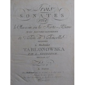 KOZELUCH Leopold Trois...