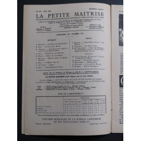 La Petite Maîtrise No 276 Sérieyx Nibelle Blin Sala Chant Orgue 1936
