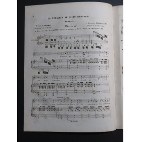 OBERTI Le Voyageur au St Bernard Chant Piano ca1830