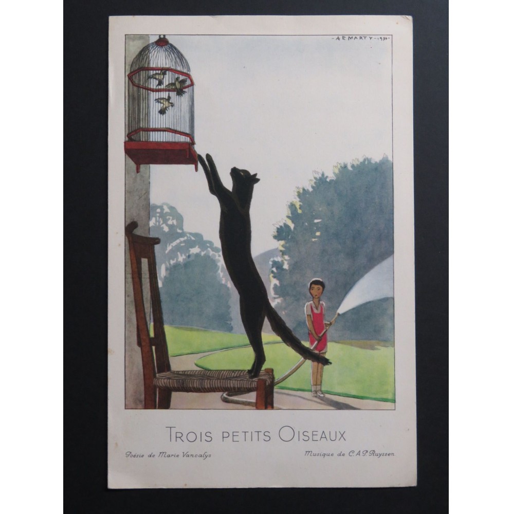 RUYSSEN C. A. P. Trois Petits Oiseaux Chant Piano 1934
