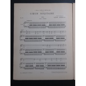 MOREAU Léon Coeur Solitaire op 37 Chant Piano ca1905