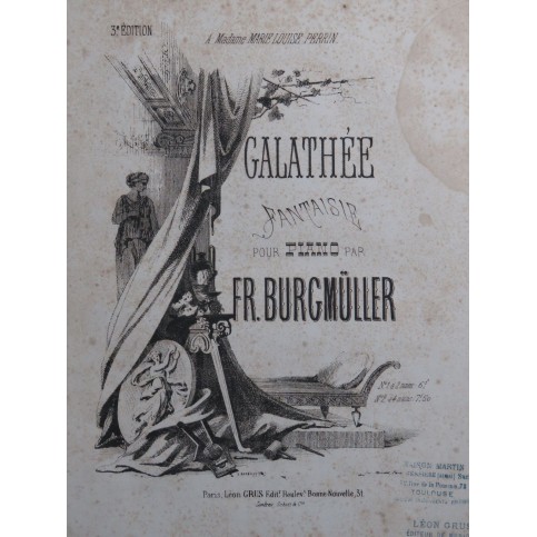 BURGMÜLLER Frédéric Galathée Piano ca1865