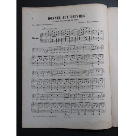 BORDÈSE Luigi Donnez aux Pauvres Chant Piano ca1870