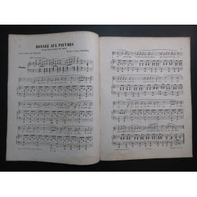 BORDÈSE Luigi Donnez aux Pauvres Chant Piano ca1870