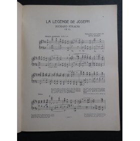 STRAUSS Richard La Légende de Joseph op 63 Piano seul 1914