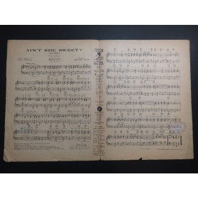 AGER Milton Ain't She Sweet ? Piano 1927