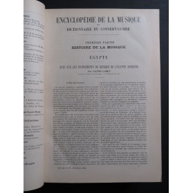 LAVIGNAC Albert Encyclopédie de la Musique 1ère Partie 1923