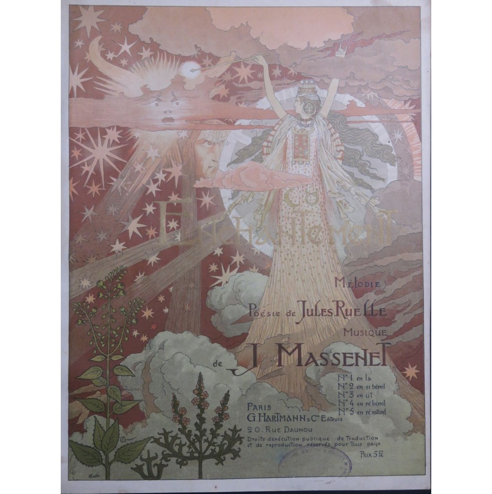 MASSENET Jules Enchantement No 2 E. Grasset Chant Piano 1892
