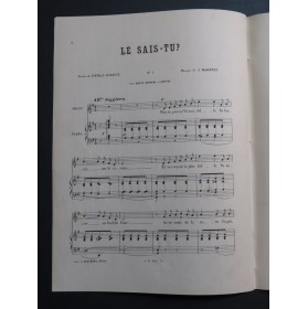 MASSENET Jules Le Sais-Tu ? Chant Piano ca1880