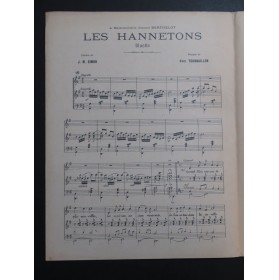TOURNAILLON Paul Les Hannetons Chant Piano