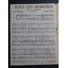 BERLIN Irving Sous Les Mimosas Chant Piano 1925